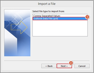 outlook data file pst